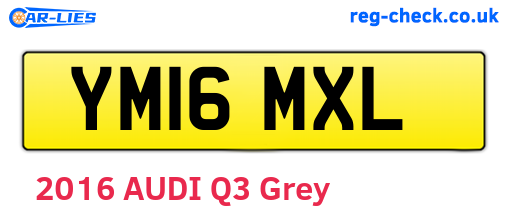 YM16MXL are the vehicle registration plates.