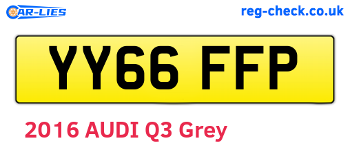 YY66FFP are the vehicle registration plates.
