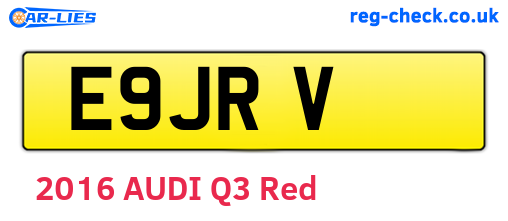 E9JRV are the vehicle registration plates.
