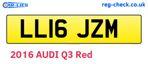 LL16JZM are the vehicle registration plates.