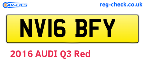 NV16BFY are the vehicle registration plates.