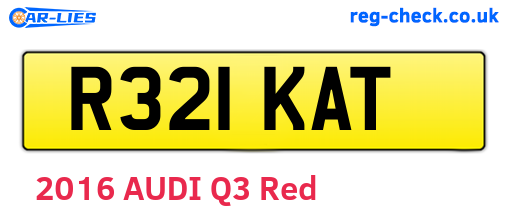 R321KAT are the vehicle registration plates.