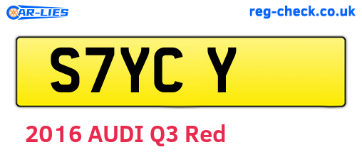 S7YCY are the vehicle registration plates.