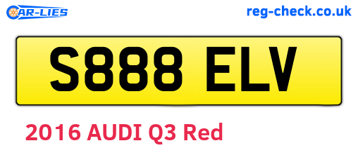 S888ELV are the vehicle registration plates.