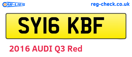 SY16KBF are the vehicle registration plates.