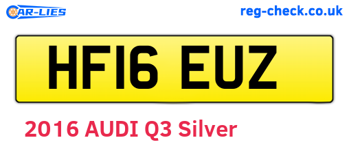 HF16EUZ are the vehicle registration plates.