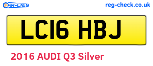 LC16HBJ are the vehicle registration plates.
