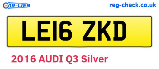 LE16ZKD are the vehicle registration plates.