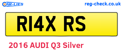 R14XRS are the vehicle registration plates.
