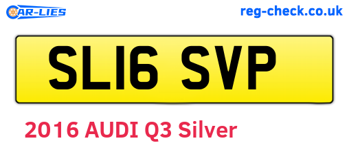 SL16SVP are the vehicle registration plates.