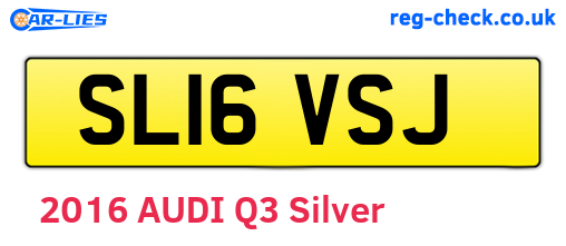 SL16VSJ are the vehicle registration plates.