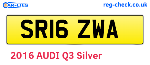 SR16ZWA are the vehicle registration plates.
