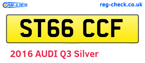ST66CCF are the vehicle registration plates.