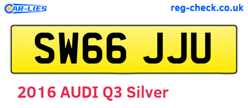 SW66JJU are the vehicle registration plates.