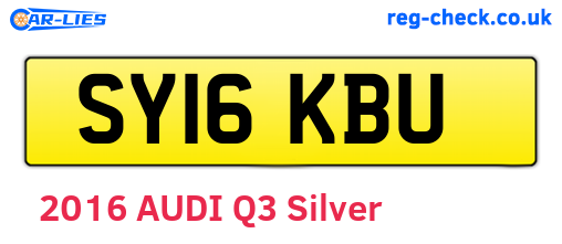 SY16KBU are the vehicle registration plates.