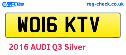 WO16KTV are the vehicle registration plates.
