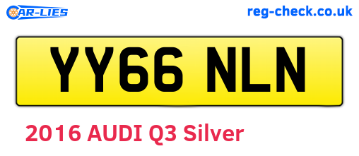 YY66NLN are the vehicle registration plates.