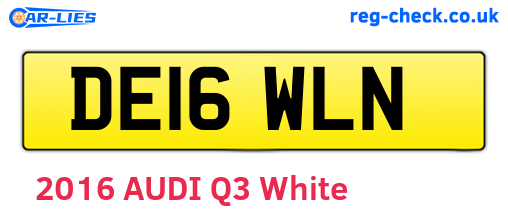 DE16WLN are the vehicle registration plates.