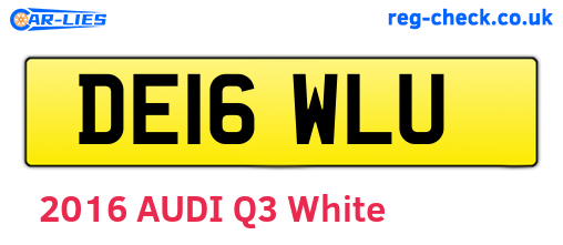 DE16WLU are the vehicle registration plates.