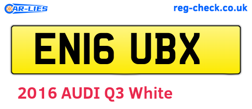 EN16UBX are the vehicle registration plates.