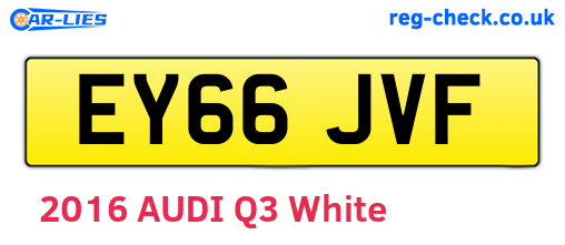 EY66JVF are the vehicle registration plates.