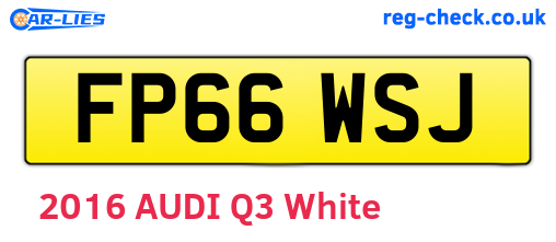 FP66WSJ are the vehicle registration plates.