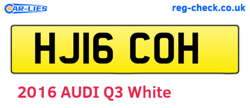 HJ16COH are the vehicle registration plates.