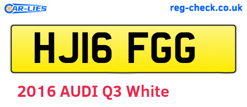 HJ16FGG are the vehicle registration plates.