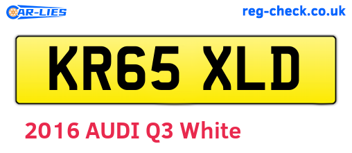 KR65XLD are the vehicle registration plates.