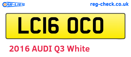 LC16OCO are the vehicle registration plates.