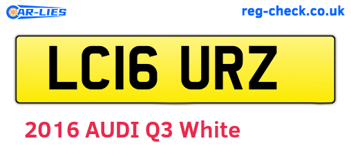 LC16URZ are the vehicle registration plates.