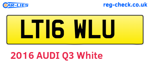 LT16WLU are the vehicle registration plates.