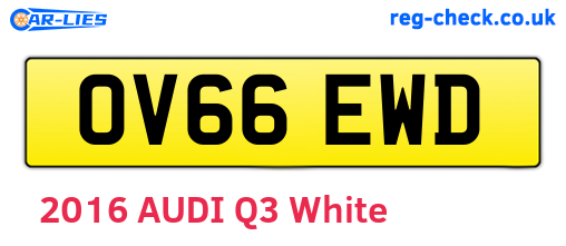 OV66EWD are the vehicle registration plates.
