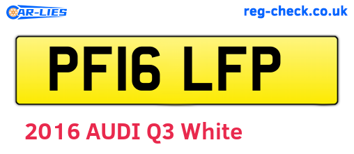 PF16LFP are the vehicle registration plates.