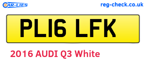 PL16LFK are the vehicle registration plates.