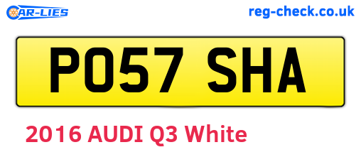 PO57SHA are the vehicle registration plates.