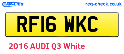 RF16WKC are the vehicle registration plates.