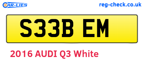 S33BEM are the vehicle registration plates.