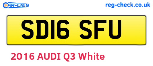 SD16SFU are the vehicle registration plates.