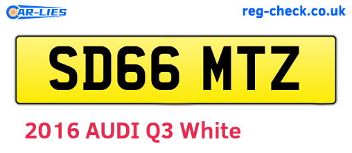 SD66MTZ are the vehicle registration plates.
