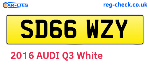 SD66WZY are the vehicle registration plates.