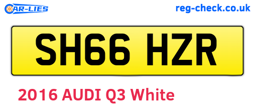 SH66HZR are the vehicle registration plates.