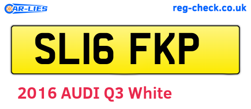 SL16FKP are the vehicle registration plates.