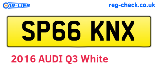 SP66KNX are the vehicle registration plates.