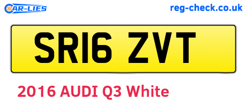 SR16ZVT are the vehicle registration plates.