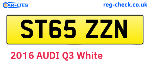 ST65ZZN are the vehicle registration plates.