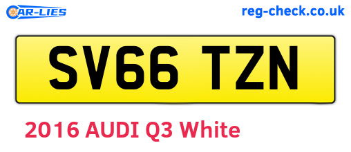 SV66TZN are the vehicle registration plates.