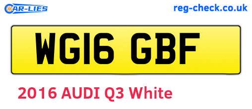 WG16GBF are the vehicle registration plates.