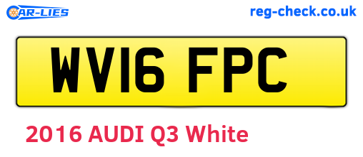 WV16FPC are the vehicle registration plates.