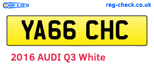 YA66CHC are the vehicle registration plates.